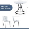 5 Piece Dining Table Set for 4, Modern Dining Set with 4 Upholstered Dining Chairs, Table and Chair Set - ModernLuxe - 3 of 4
