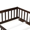 Sapphtopaz Kids Bed Frame, Rubber Wood Floor Bed with Safety Guardrails for Toddlers & Kids' Bedrooms (Twin/Full Size) - 2 of 4