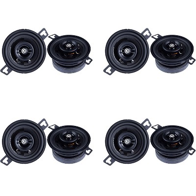  Memphis Audio 4 x PRX3 Power Reference Series 3-inch 15 watt Car Audio Coaxial Speaker System, Black (4 Pack) 
