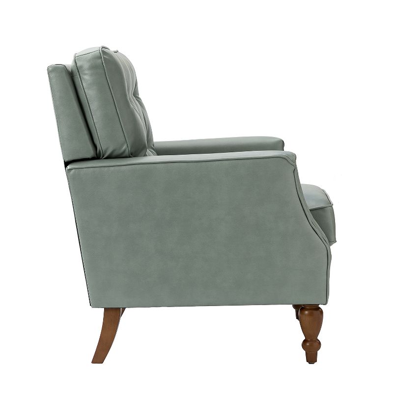 Set of 2 Francesco Transitional Vegan Leather Armchair for Bedroom and Living Room | KARAT HOME, 3 of 11