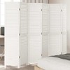 vidaXL Solid Paulownia Wood Room Divider - 6 Panel, White, Folding Privacy Screen for Bedroom/Living Room/Office, 210-215x180cm - 2 of 4