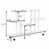 Tangkula 4-Tier Rolling Flower Rack Wood Plant Stand 12 Pots Bonsai Display Shelf - 4 of 4