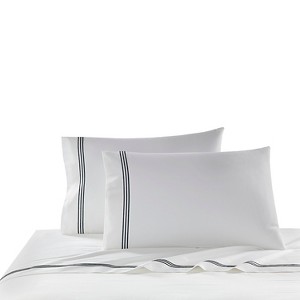 Triple Line Bedding Pillow Sham (Standard) Black 2pc - Cassadecor