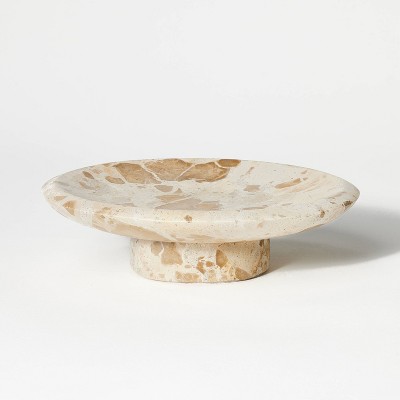 Decorative Bowl - Beige Stone And White - Olivia : Target