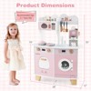 Infans Wooden Kids Kitchen Playset Pretend Play Kitchen w/ Coffee Maker & Microwave - 2 of 4