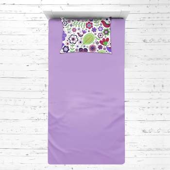 Bacati - Botanical Purple Multicolor 3 pc Toddler Sheet Set