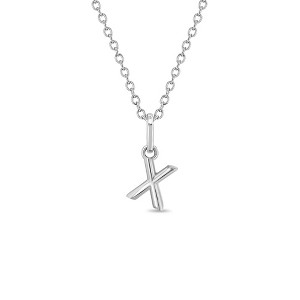 Girls' Tiny Initial Letter Sterling Silver Necklace - In Season Jewelry - 1 of 3