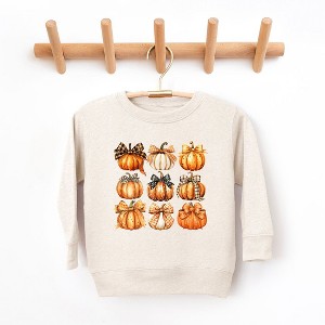 The Juniper Shop Coquette Fall Pumpkin Chart Toddler Graphic Sweatshirt - 1 of 3