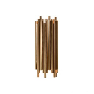 LNC Labysperia 2-Lights 5.5" Luxury and Glam Tube Wall Lights, Gold - 1 of 4