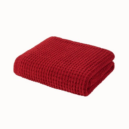 Red Chenille Basket Weave Throw Blanket – APT. 6 Skin Co