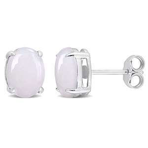 EVERLY JEWELRY | Sterling Silver 2 CT TGW Opal Stud Earrings - 1 of 4
