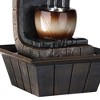NAYSAYE Fountain Polyresin Pillar Well Design with Cascading Water for Meditation Room Garden Indoor, Brown, 7.75"*9.75"*5" - 4 of 4
