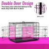 FDW Dog Crate for Large Dogs 48 Inch Folding Metal WirePet Cage Double Door W/Divider Panel Indoor Outdoor Kennel Leak-Proof Plastic Tray,Black - 3 of 4