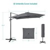 Sonkuki Outdoor 9x9 FT 240gsm Solution-Dyed Patio Cantilever Umbrella With Canopy - 3 of 4