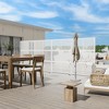 47-inches W x 72-inches H White Galvanized Sheet Screen Outdoor and lndoor Divider for Balcony Patio Garden Room Divider ( Parallel 01) - 2 of 4