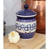 Blue Rose Polish Pottery P078 Manufaktura Garlic Keeper - 2 of 2