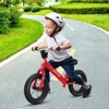 Infans Toddler Balance Bike, No Pedal 12” Training Bicycle for 3+ Years Old Kids with Rubber Tires and Height Adjustable Handlebar & Seat, Red - 3 of 4