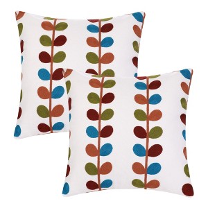 Unique Bargains Embroidered Farmhouse Floral Patterns Decor Pillow Cases 2 Pcs - 1 of 4