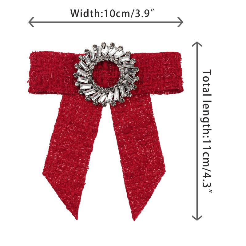 Elerevyo Women's Unisex Accessories Ribbon Bowknot Brooches Bowtie 1 Pc, 2 of 5