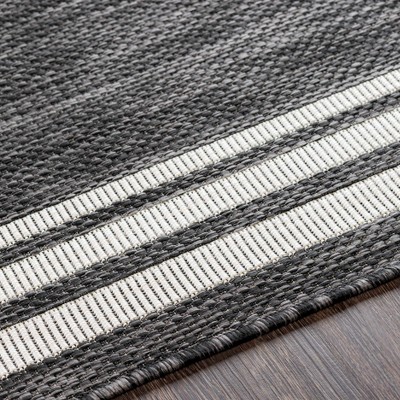 Hauteloom Coonamble Bordered Antrasit Outdoor Rug