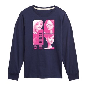 Boys' - Barbie - Be Original Squares Long Sleeve Graphic T-Shirt - 1 of 4