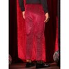INSPIRE CHIC Men's Velvet Zipper Button Party Straight Leg Shiny Pants - 3 of 4