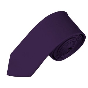 Men's Solid Color Skinny 2 Inch Wide And 57 Inch Long Neckties - 1 of 4