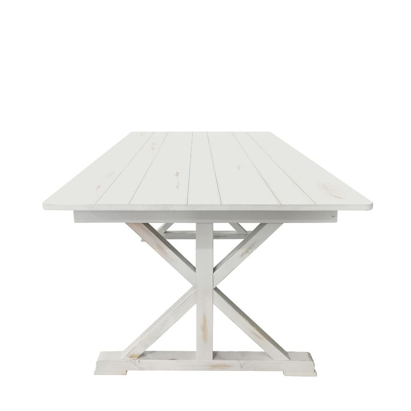 Flash Furniture HERCULES 7' x 40" Rectangular Solid Pine Folding Farm Table with X Legs, 3 of 14