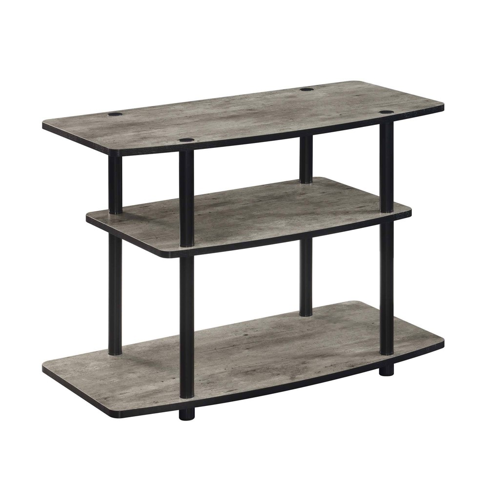 Photos - Mount/Stand Designs2Go 3 Tier TV Stand for TVs up to 32" Faux Birch/Black - Breighton