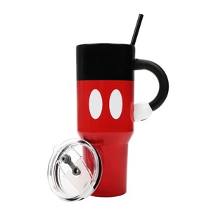 Disney Mickey Mouse 40 Oz Stainless Steel Tumbler With Sculpted Arm Handle - 1 of 4