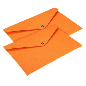 Unique Bargains Felt A4 Envelope Document Storage Pouch Organizer 2 Pcs - 1 of 4