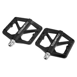 Unique Bargains Nylon Rear Foot Peg Flat Pedal Footrests Fit 9/16 Inch Axles BMX MTB Bicycle Yellow 1 Pair - 1 of 4