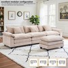 EHMKNP 112" L-Shaped Modular Sectional Sofa – Comfy Cloud Couch with Movable Ottoman, Deep Seat Cushions for Living Room - 2 of 4