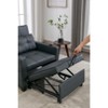 CAVINAS 3 in 1 Chair Bed Sleeper for Adults, Modern Futon Sofa Bed, Pull-out Convertible Couch for Living Room - 2 of 4