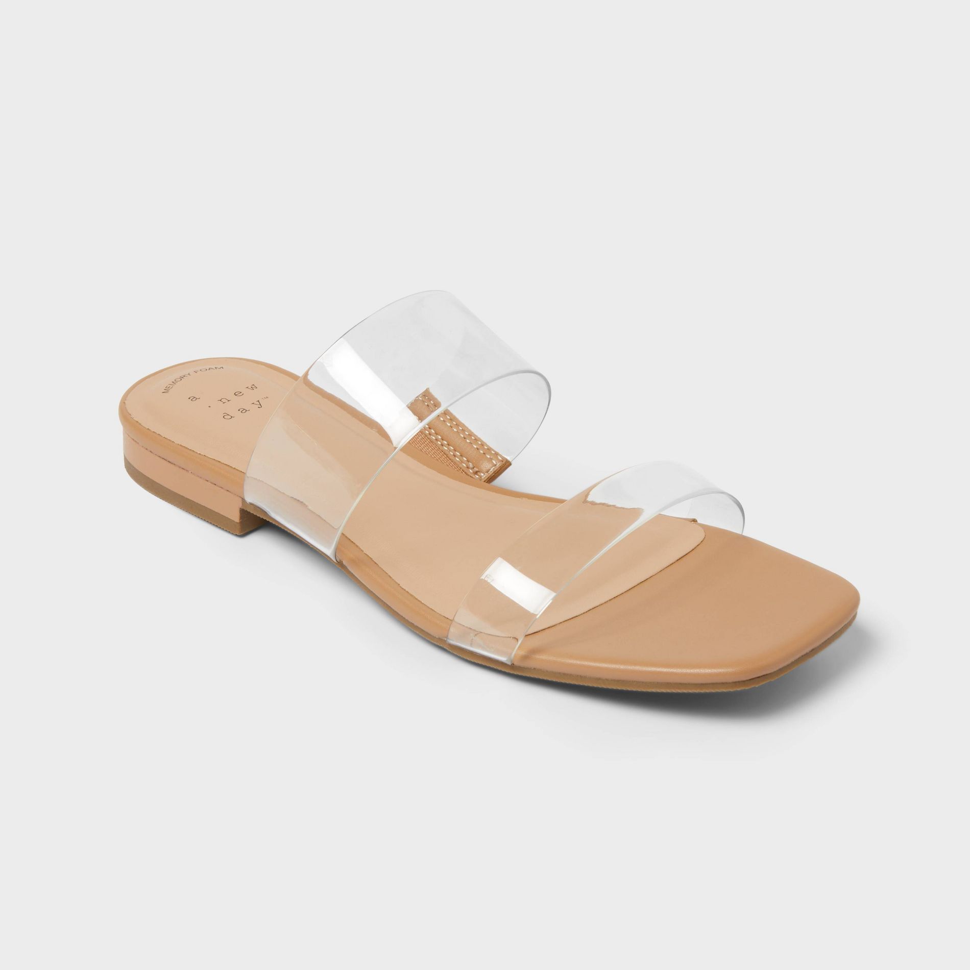 Women’s Anna Sandals with Memory Foam Insole - A New Day™ Clear