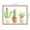 Amanti Art Patterned Succulent Pots II by Regina Moore Canvas Wall Art Print Framed 24 x 18-in. - 4 of 4