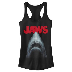 Juniors Womens Jaws Out of Water Racerback Tank Top - 1 of 4