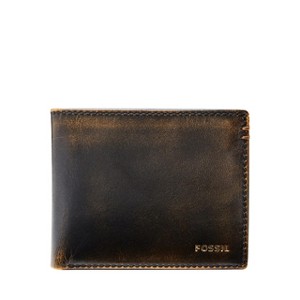 Generic Men's Wade Leather Bifold with Flip ID Wallet, Black - 1 of 4