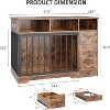 Nasitip 48''Dog Crate Furniture, Indoor Dog Kennel with Hidden Bowl, 3 Drawers, Decorative Pet Crate for Large Dogs - 2 of 4