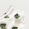 Alilang Women's Avocado Ankle Socks Non Slip Cotton for Casual Stability and Comfort 2 Pairs - One Size Fits Most - 2 of 4