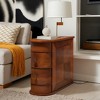 Hommoo Wood Narrow Nightstand with 2 Drawers - 3 of 4