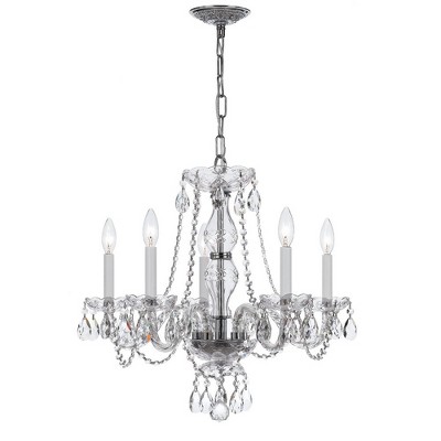 Crystorama Lighting Traditional Crystal 5 - Light Chandelier in  Polished Chrome