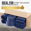 Crown Display 182 Pc Plastic Dinnerware Set: Includes 26 Each of 9''  Plates Disposable, 7'' Dessert Plates, 12oz Cups Napkins & Cutlery - 3 of 4