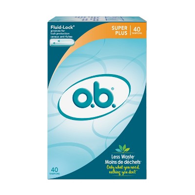 O.b. Non-applicator Ultra Absorbency Tampons - Unscented - 40ct : Target