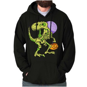 Halloween Dinosaur Skeleton Trick or TreatHoodie Sweatshirt Women Men Brisco Brands - 1 of 4