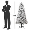 Decoration Tree,Artificial Christmas Tree, Xmas Tree with  Foldabe Metal Stand, Flocked Christmas Pine Trees for Home, Holiday Decoration - 2 of 4
