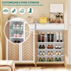 5 Tier Modern Shoe Storage Cabinet Shoes Rack with Drawer Entryway Hallway - 3 of 4