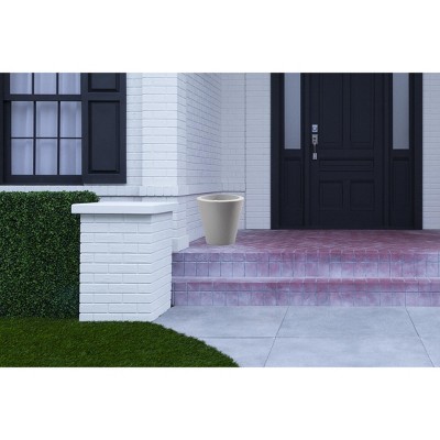 Gray 16-Inch Round Self-Watering Indoor/Outdoor Planter