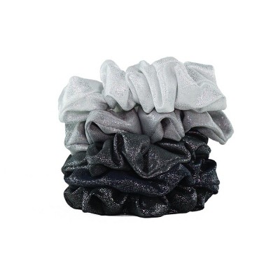 Kitsch Scrunchies Metallic (Black/Gray)