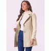 INSPIRE CHIC Women's Elegant Notched Lapel Button Single Breasted Winter Coat - 3 of 4